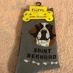 Foozies Canine Collection Socks St Bernard Size 9-11 NWT